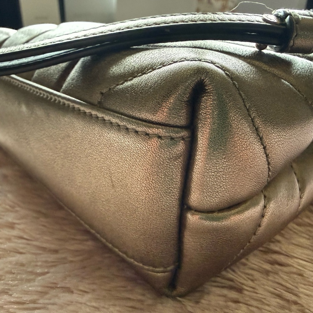 Yves Saint Laurent Gold-Tone Crossbody Bag - Picture 7 of 9